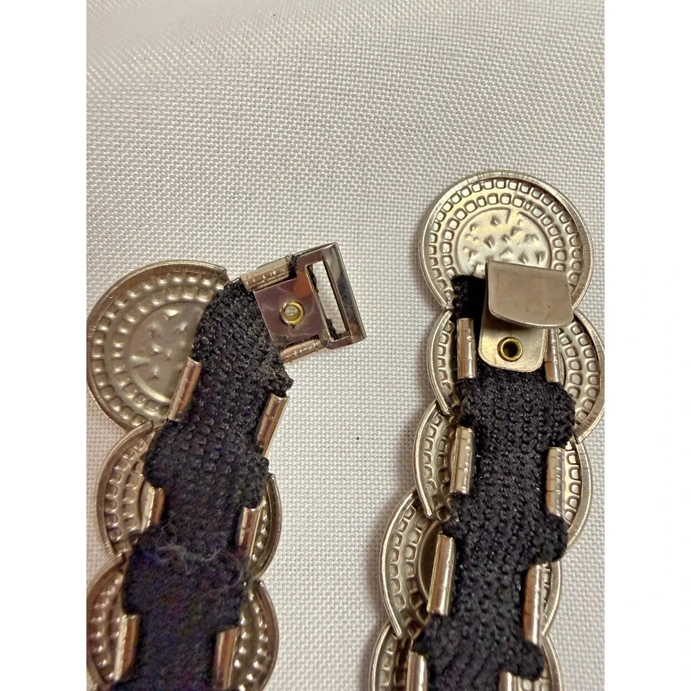 Vintage Boho Silver Coin Disc Chain Belt Festival Western 33in Coastal Cowgirl